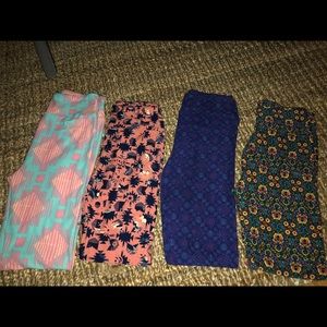 Bundle of 4 pairs of Lularoe One Size Leggings